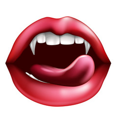 Strawberry female tongue mouth Royalty Free Vector Image