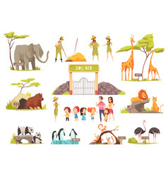 Cartoon animals - zoo Royalty Free Vector Image