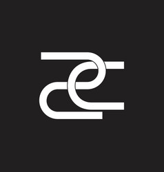 Letters 2c simple line geometric logo Royalty Free Vector