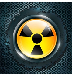 Green grunge radioactive radiation warning Vector Image