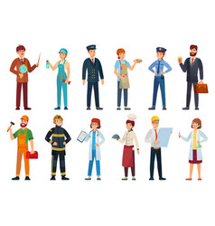 People with different occupations Royalty Free Vector Image