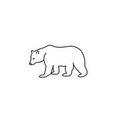 Bear symbol - black on white Royalty Free Vector Image