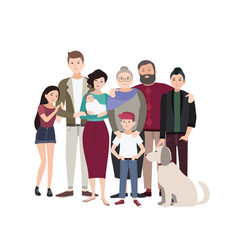 Big family portrait Royalty Free Vector Image - VectorStock