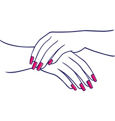 Woman hands collection Royalty Free Vector Image