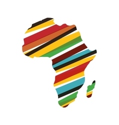 Africa map silhouette Royalty Free Vector Image