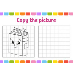 Copy the picture coloring book pages for kids Vector Image