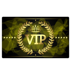 Vip card design with golden crown Royalty Free Vector Image