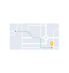 Highway roadmap with pins car road direction gps Vector Image