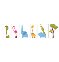 Kids height chart Royalty Free Vector Image - VectorStock