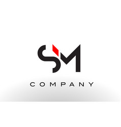 Sm logo letter design Royalty Free Vector Image