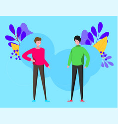 Two people talking flat Royalty Free Vector Image