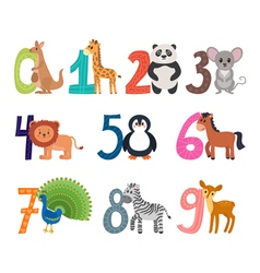 Learn to count numbers funny cartoon childish Vector Image