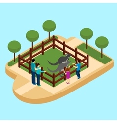 Family isometric icons set Royalty Free Vector Image