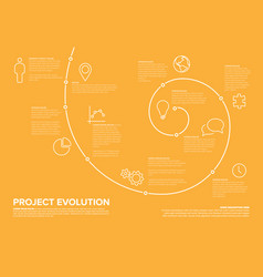 Project evolution timeline template Royalty Free Vector