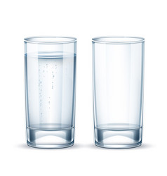 Realistic empty glass for pure water Royalty Free Vector