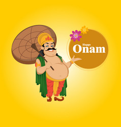 Happy onam maveli banner design Royalty Free Vector Image