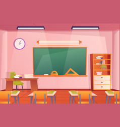 Cartoon of school classroom Royalty Free Vector Image