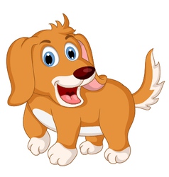 Cute little dog cartoon expression Royalty Free Vector Image