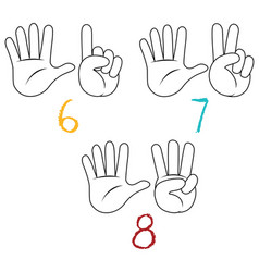 Children holding number six banner Royalty Free Vector Image