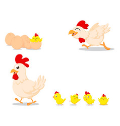 Happy chicken cartoon Royalty Free Vector Image