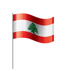 Lebanese flag on a white Royalty Free Vector Image