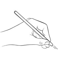 Writing hand with pencil Royalty Free Vector Image