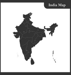 Map of india and sri lanka Royalty Free Vector Image