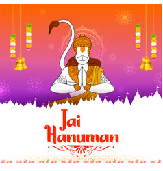 Lord hanuman on abstract background for hanuman Vector Image