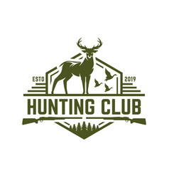 Deer hunting logo Royalty Free Vector Image - VectorStock