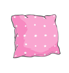 Cartoon decorative pillows hand drawn set of Vector Image