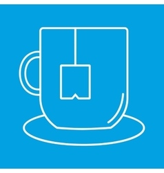 White cup of tea Royalty Free Vector Image - VectorStock