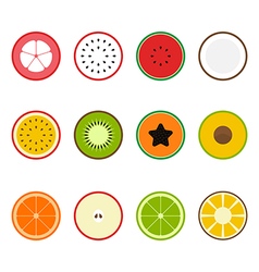 Set of exotic fruit Royalty Free Vector Image - VectorStock