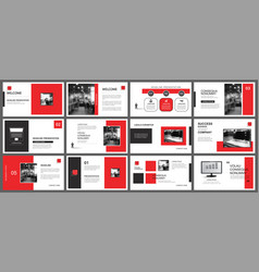 Presentation and slide layout template design red Vector Image