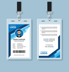 Press id card design template Royalty Free Vector Image