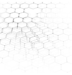 Chemistry 3D pattern hexagonal molecule structure Vector Image