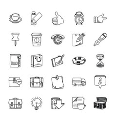 Writting flat icons set Royalty Free Vector Image