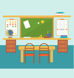 Empty classroom or study room interior background Vector Image