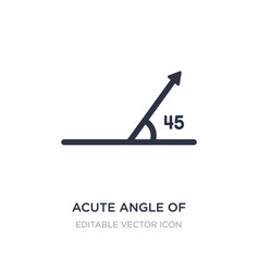 Outline acute angle 45 degrees icon isolated Vector Image