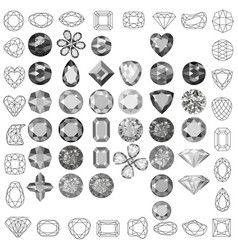 Circle gemstone set Royalty Free Vector Image - VectorStock