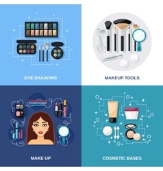 Makeup items realistic set Royalty Free Vector Image