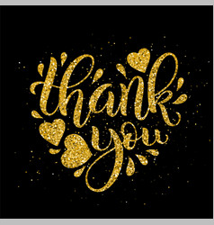 Thank You Lettering Hand Drawn Calligraphy Vector Image