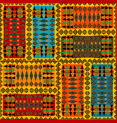 Rhomboid colorful background with ethnic motifs Vector Image