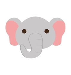 Cute Elephant Isolated Icon Royalty Free Vector Image