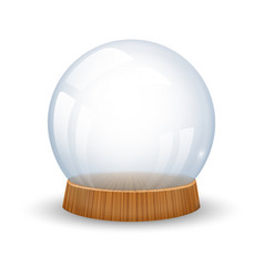 Snow globe big white transparent glass sphere Vector Image