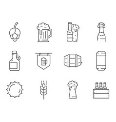Set icons glass laboratory tableware Royalty Free Vector