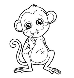 Cartoon cute lion coloring page Royalty Free Vector Image