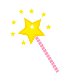 Magic wand star icon cartoon style Royalty Free Vector Image