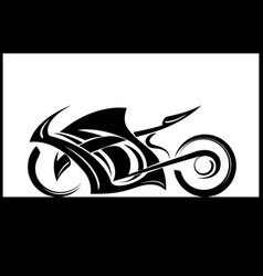 Black silhouette a motorcycle Royalty Free Vector Image