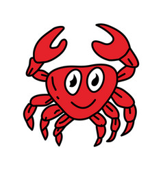 Crab sea design graphic template Royalty Free Vector Image