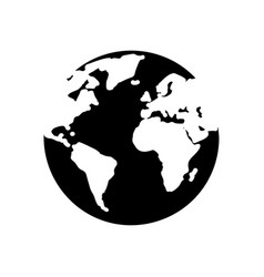 Flat planet earth icon Royalty Free Vector Image